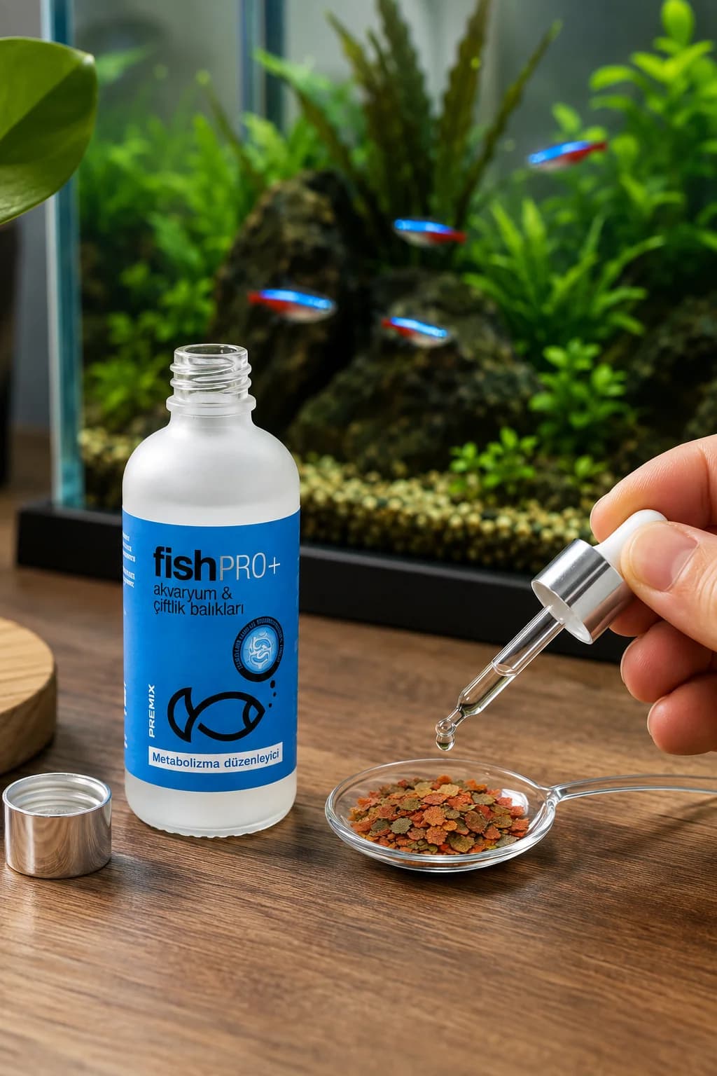FishPro+ neon tetra pul yemine damlatma