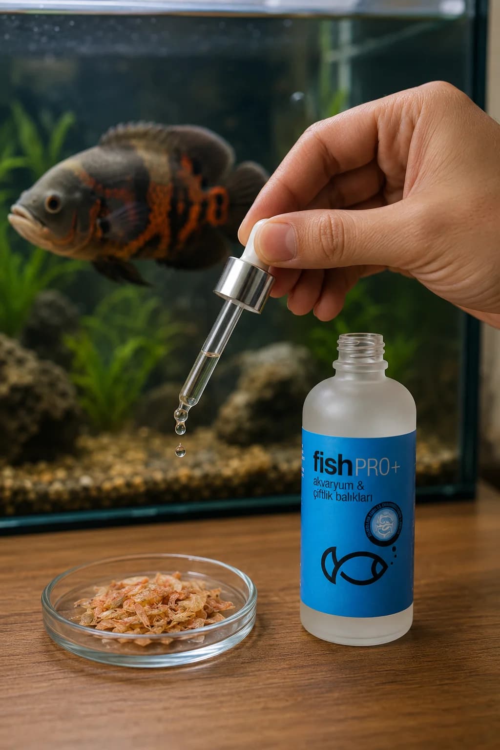 FishPro+ oscar balığı yaş yemine damlatma
