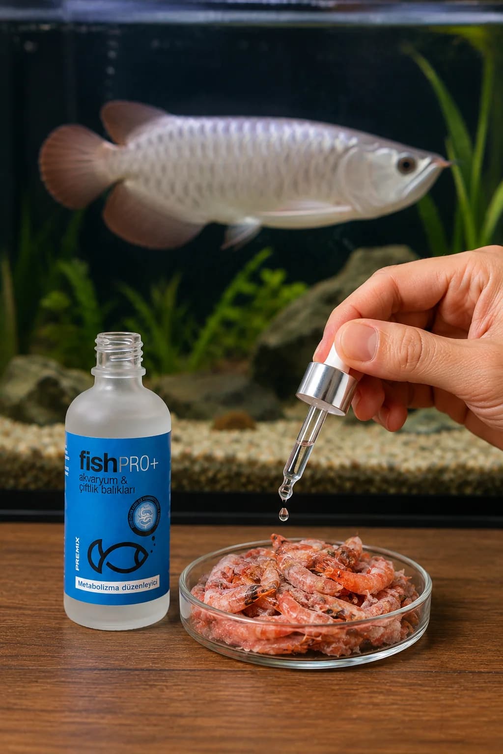 FishPro+ arowana yaş / dondurulmuş yemine damlatma